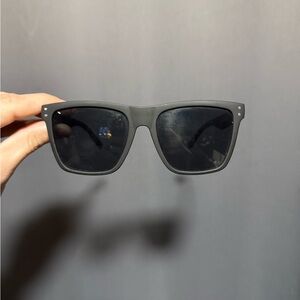 Bold Black Square Frame Sunglasses with Dark Lenses